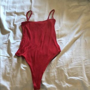 Red Brandy Melville Body Suit